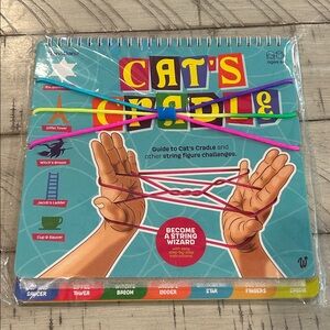 NWT Cat's Cradle String Game Set Spiral Bound Book Step by Step Instructions 6+